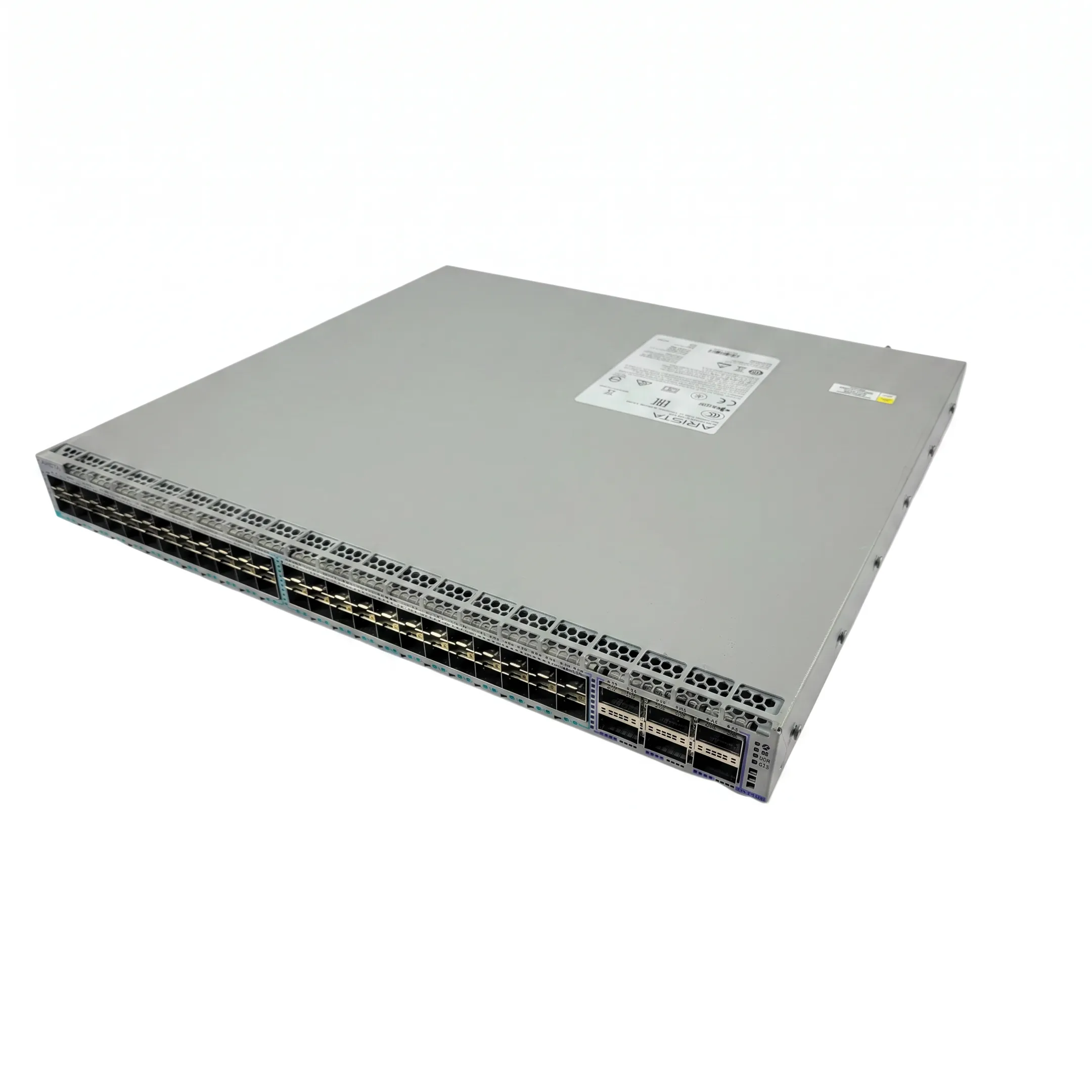 Technician inspecting a refurbished network router