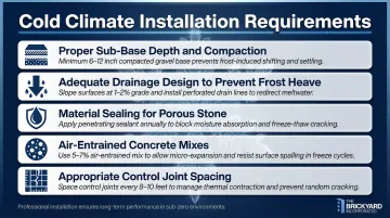 Five cold climate hardscape installation requirements for Wisconsin freeze-thaw resistance