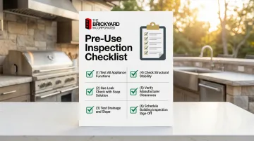 Outdoor kitchen final inspection checklist six items before first use