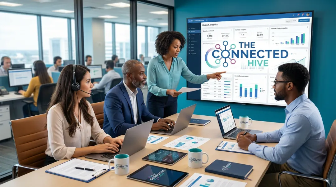 The Connected Hive contact center consultancy expert team in professional setting