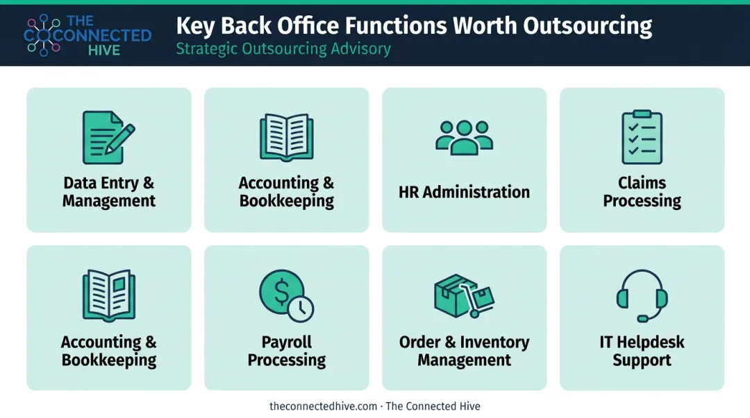 Seven key back office functions businesses commonly outsource to BPO providers
