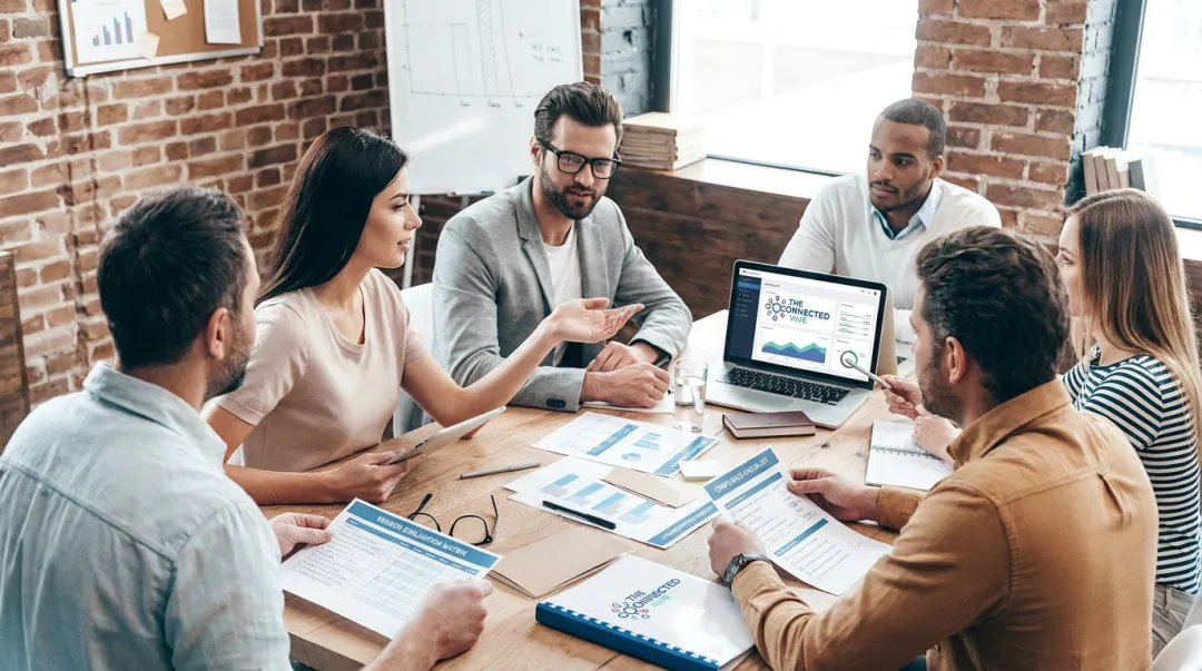 BPO consultant reviewing nearshore partner vetting criteria with client team
