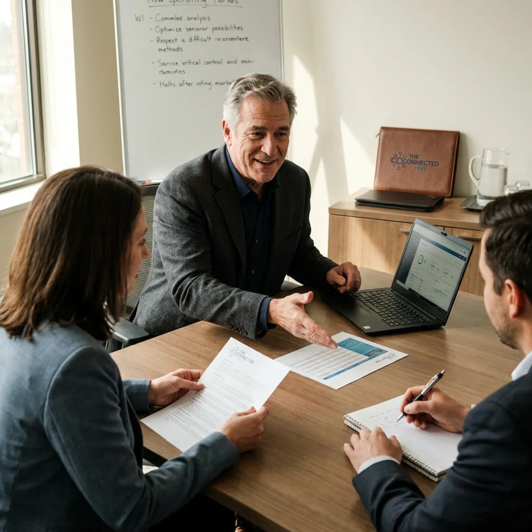 Consultant reviewing contact center vendor options