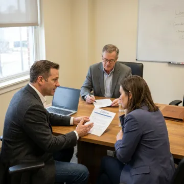 Consultant reviewing nonprofit contact center strategy