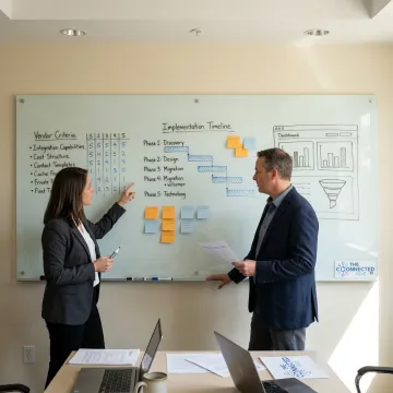 Consultants planning a contact center transition process