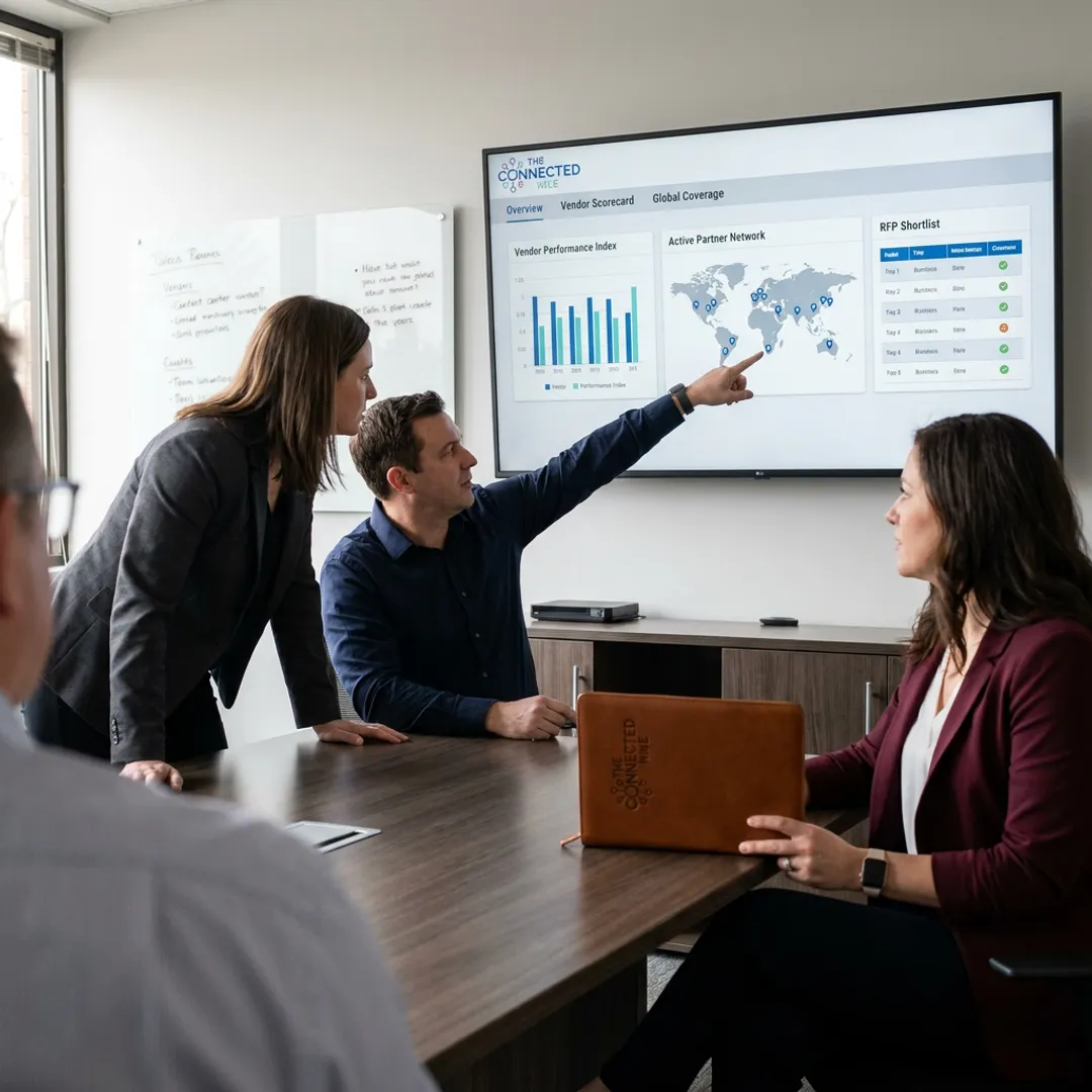 Bilingual consulting team planning contact center strategy