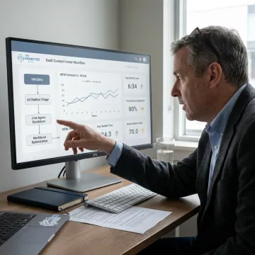 Consultant mapping contact center automation workflows