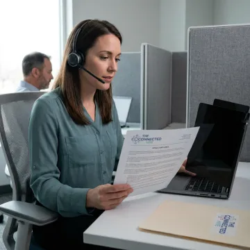 Healthcare contact center agents answering patient calls securely