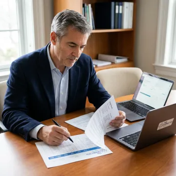 Consultant reviewing credit union call center outsourcing options