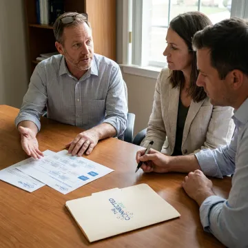 Consultant reviewing education call center workflows