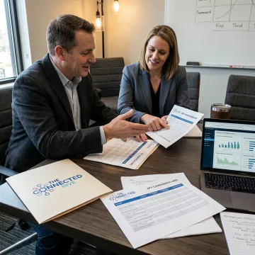 BPO advisor reviewing contact center partner options