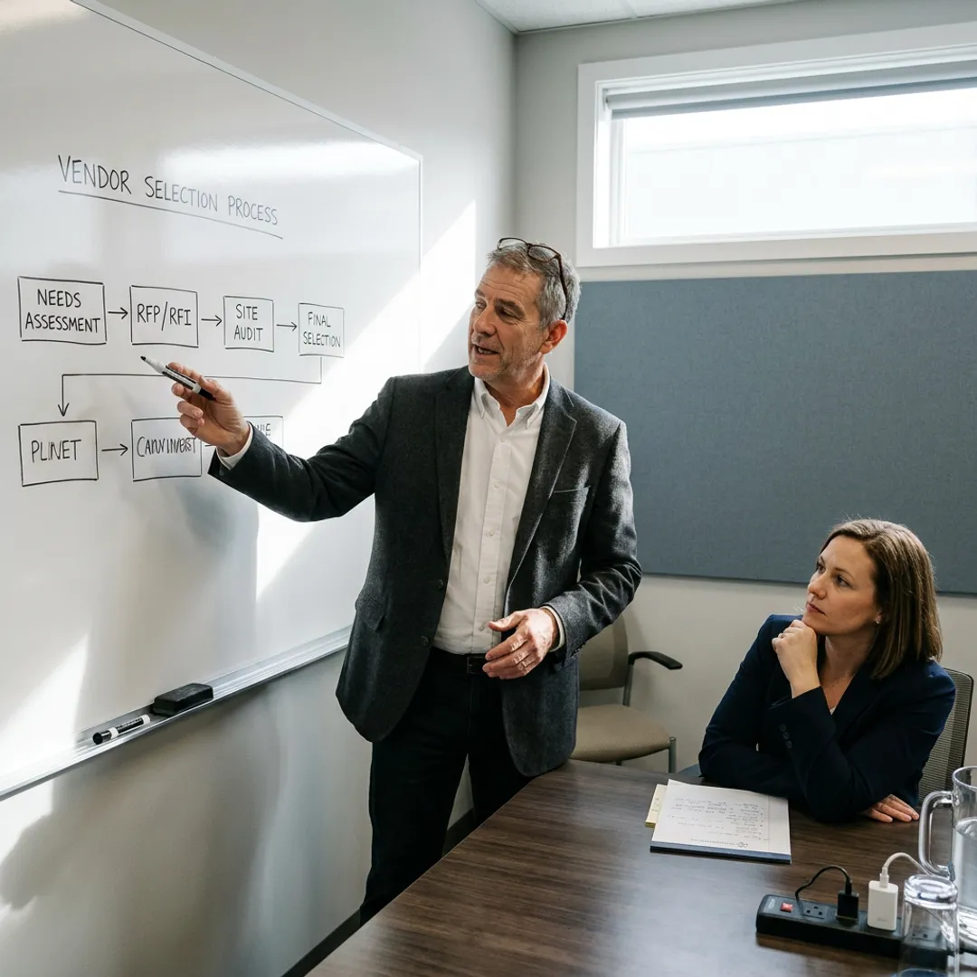 Consultant guiding offshore contact center selection process