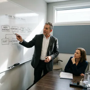 Consultant guiding offshore contact center selection process