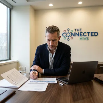 Consultant reviewing BPO vendor options