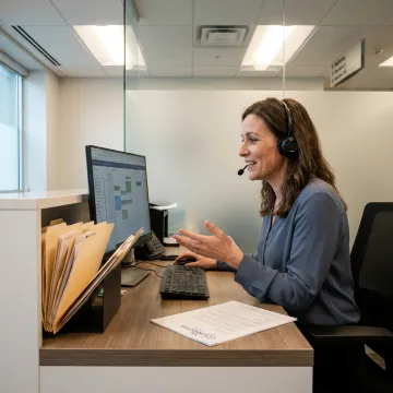 Virtual receptionist supporting medical practice calls