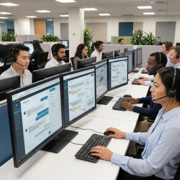 Multilingual call center agents supporting customers