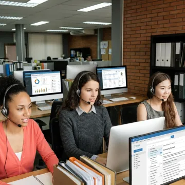 Nonprofit customer service team supporting donors and members