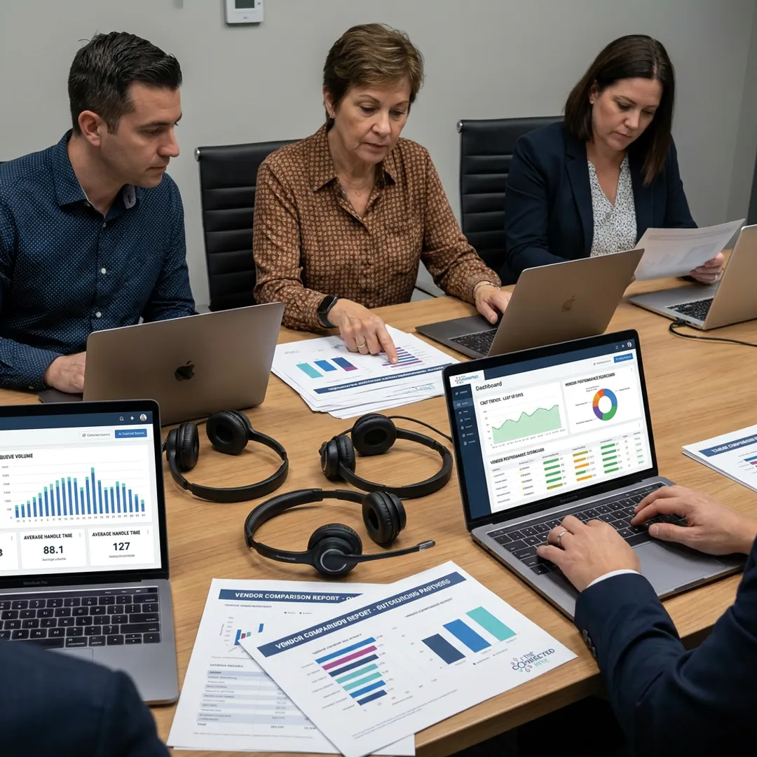 Inbound call center outsourcing evaluation meeting