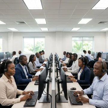 Jamaica call center outsourcing team