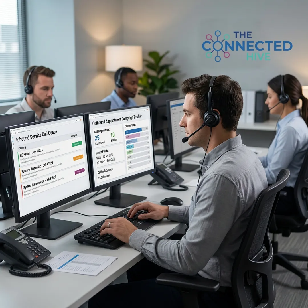 HVAC telemarketing contact center agents