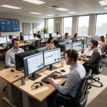 Customer experience management contact center team