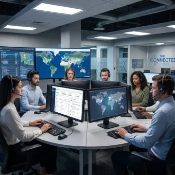 Global offshore contact center team supporting customers
