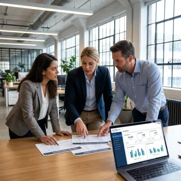 Contact center outsourcing consultants reviewing provider options