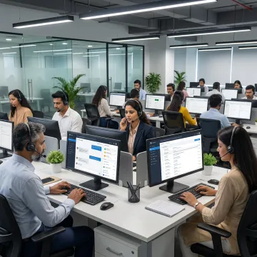 India contact center outsourcing team supporting customers