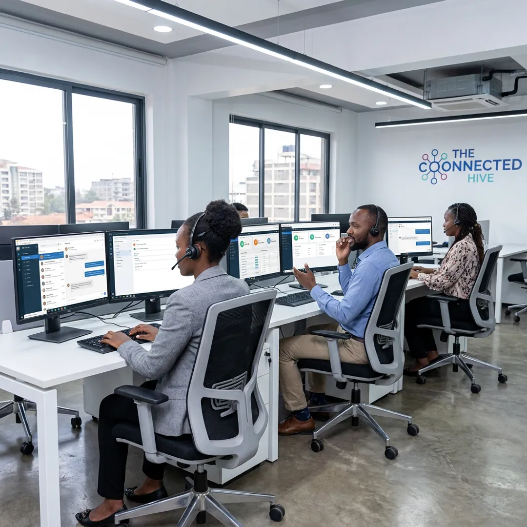 Modern Kenya contact center outsourcing team