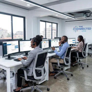 Modern Kenya contact center outsourcing team
