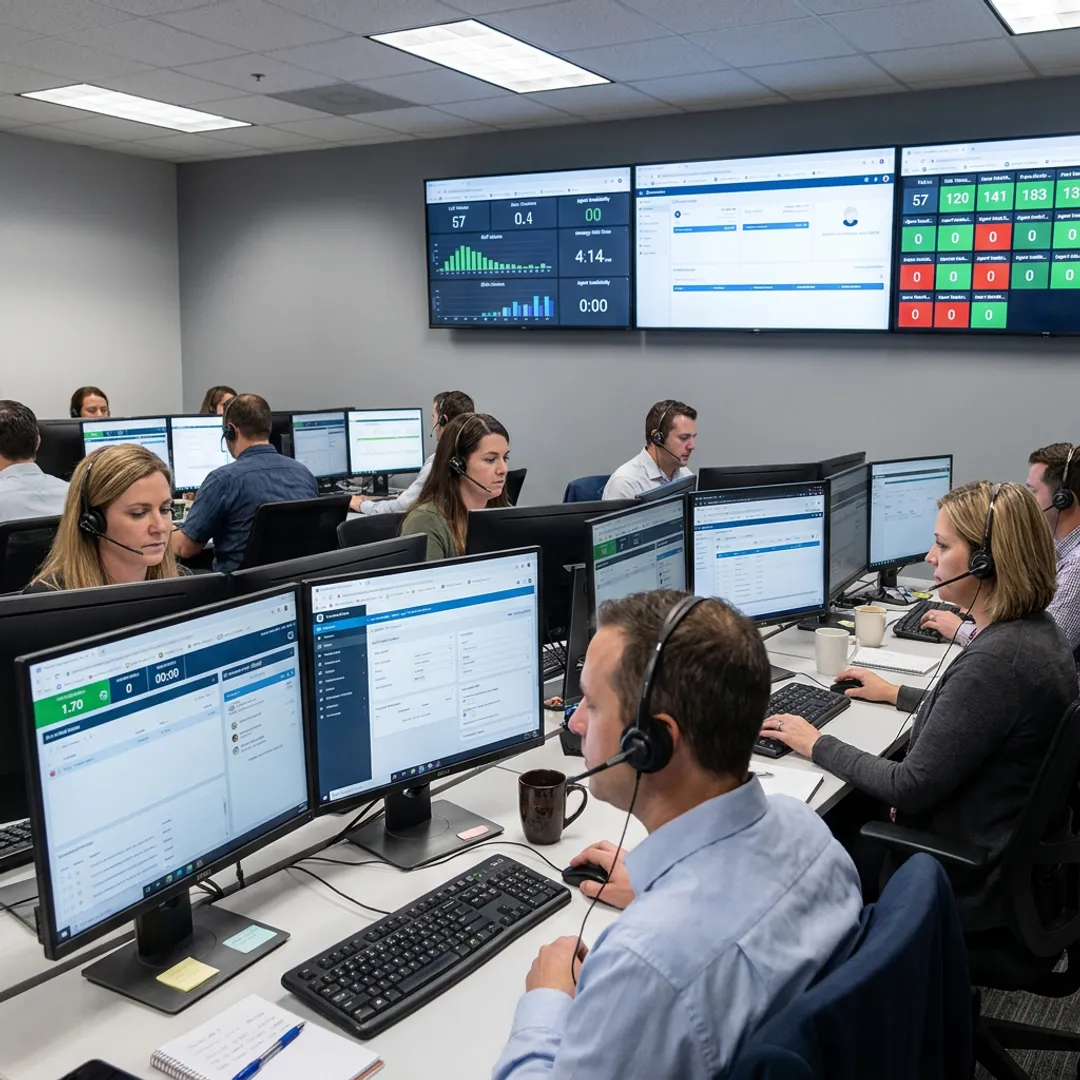 Overflow call center team supporting enterprise customers