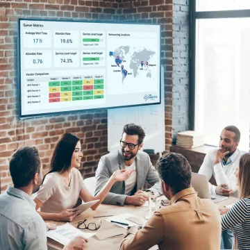 Global outsourcing consultants discussing contact center strategy