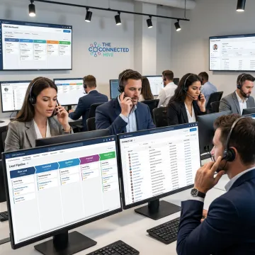B2B lead generation call center team