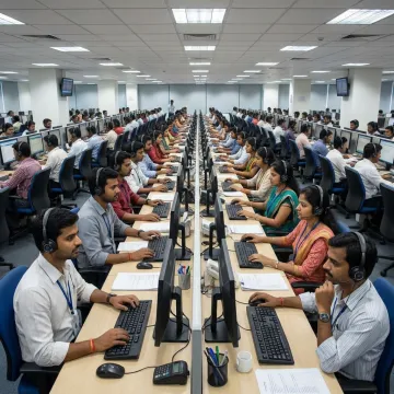 Outbound call center agents supporting customers