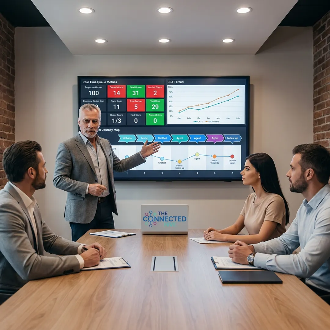 Customer experience advisor reviewing contact center strategy