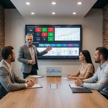 Customer experience advisor reviewing contact center strategy