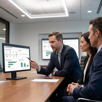 Contact center consultant advising a business team