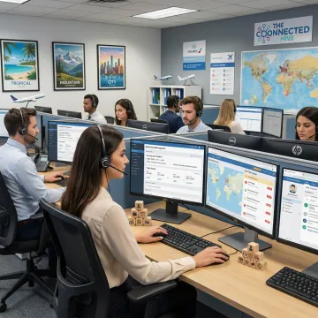 Travel customer service agents in a contact center