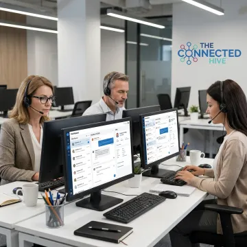 Enterprise help desk outsourcing team supporting customers