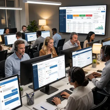24/7 outsourced call center team supporting business customers