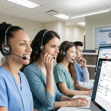 Medical call center agents supporting patient calls