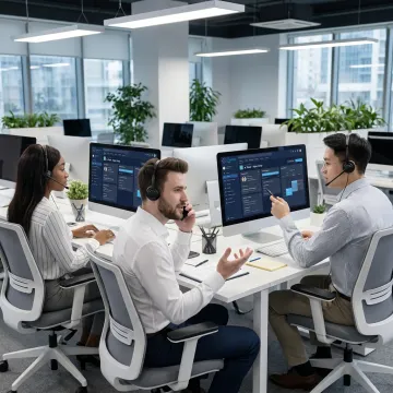 Appointment setting call center agents supporting B2B outreach
