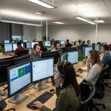 Voice support agents in a contact center