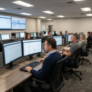 Outsourced email support contact center team