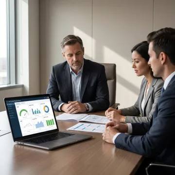 BPO consultant reviewing vendor scorecards