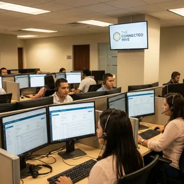 Nearshore call center team in Costa Rica
