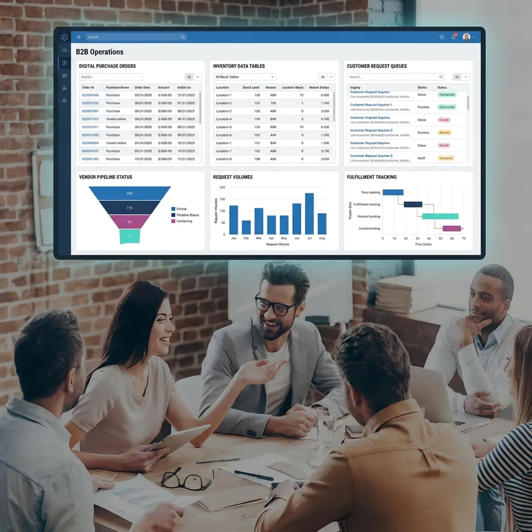 B2B order processing operations team