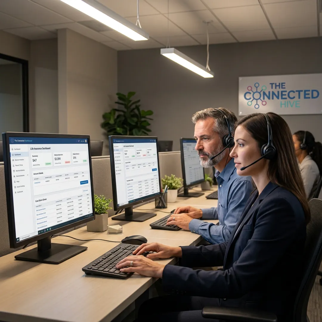Life insurance call center outsourcing team
