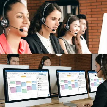 Outsourced contact center appointment scheduling team