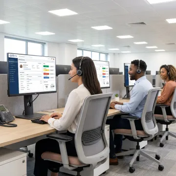 Professional contact center order taking team